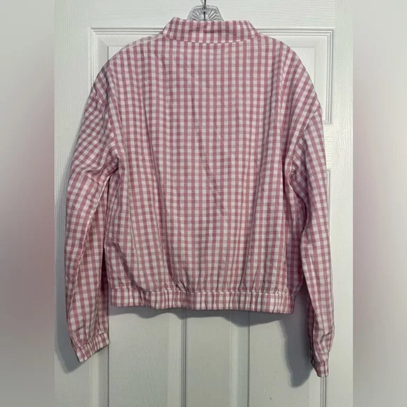 Sale! Fashion Nova Pink Gingham Bomber Jacket SOLD OUT! - Picture 5 of 7